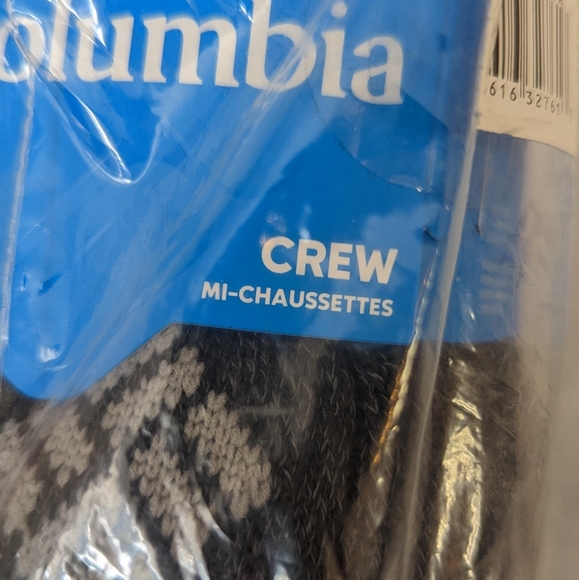 Columbia Men's Crew Socks Gray/Black - Picture 5 of 7